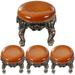 4 PCS Dollhouse Stool Tiny Furniture Small Kids Crafts Mini Model Statue Zinc Alloy Wood Child