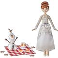 Disney Frozen 2 Anna and Olaf s Autumn Picnic Olaf Doll Anna Doll with Dress and Fashion Doll Accessories Toy for Kids 3 Years Old and Up White