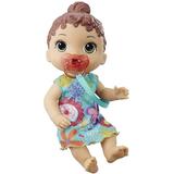 Baby Alive Baby Lil Sounds: Interactive Brown Hair Baby Doll for Girls & Boys Ages 3 & Up Makes 10 Sound Effects Including Giggles Cries Baby Doll with Pacifier