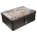 Oahisha Tinplate Storage Case Vintage Tinplate Storage Box Lockable Small Cash Storage Box Jewelry Case with Lock