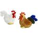 Aurora Mini Flopsie Bundles Bundle of 2 6 Floppy Beanbag Chicken & Rooster Stuffed Animals - New Chicken & Cocky Rooster Multicolor
