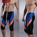 Menâ€˜s Swimming Trunks Seven Men Color Matching Fitness Swimwear Cycling Together with Long Swim Shorts Surfing Running