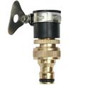 ARTEA Universal Adapter Faucet Tap Connectors Tap Garden Hose Quick Connector Copper Adapter 1/2 Inch to 3/4 Inch Male Thread (Golden and Black)