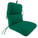 Jordan Manufacturing Sunbrella 45 x 22 Canvas Forest Green Solid Rectangular Outdoor Chair Cushion with Ties and Hanger Loop