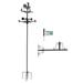 Outdoor decorative lawn weathervane including garden stakes wrought iron weathervane for patio garden fan metal weatherproof[cock]