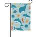 Hidove Garden Flag Sea Creatures On Blue Wave Seasonal Holiday Yard House Flag Banner 12 x 18 inches Decorative Flag for Home Indoor Outdoor Decor