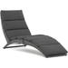 YZboomLife Patio Chaise Lounge Chairs Set Folding Outdoor Chaise Lounge Chairs Rattan Reclining Chair with Removable Light Gray Cushion Pool Lounge Chairs for Outside Garden Balcony