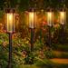 Teissuly Solar Lights Outdoor 2 Pack Super Bright Over 12 Hours Solar Lights Outdoor Waterproofs Clear Shade Solar Garden Solar Lights For Outside Yard Walkway