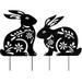 Hcqxnsl Rabbit Family Yard Stakes Garden Stakes Set of 2 Patio Lawn Garden Yard Rabbit Decorations