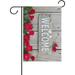 Hidove Welcome Sign with Flowers Double-Sided Printed Garden House Sports Flag - 12x18in Polyester Decorative Flags for Courtyard Garden Flowerpot