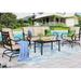 & William Extra Large & High Back Patio Furniture Set Metal Modern Outdoor Conversation Sets with 3-Seat Sofa 2 Motion Chairs 1 Coffee Table 5.5 Thicken & Water-Repell