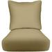 YZboomLife RSH DÃ©cor Indoor Outdoor Deep Seating Cushion Set 24\u201Dx 27\u201D x 5\u201D Seat and 25\u201D x 21\u201D Back Choose Color Ivory (Cream Natural)
