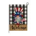 Zmeidao Double Sided Premium Garden Flag Patriotic 4th of July Garden Flag New Independence Day Garden Flag Double Sided Linen Outdoor Courtyard Decoration