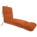 Jordan Manufacturing Sunbrella 74 x 22 Canvas Rust Solid Rectangular Outdoor Chaise Lounge Cushion with Ties and Hanger Loop