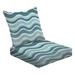 2-Piece Deep Seating Cushion Set Wave pattern Classic Pattern Seamless Outdoor Chair Solid Rectangle Patio Cushion Set