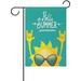 Bestwell Hello Summer Rock Roll Garden Flag 28 x 40 Inch Vertical Double Sided Welcome Yard Garden Flag Seasonal Holiday Outdoor Decorative Flag for Patio Lawn Home Decor Farmhouse Party