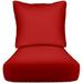 YZboomLife RSH DÃ©cor Indoor Outdoor Deep Seating Cushion Set 24\u201Dx 27\u201D x 5\u201D Seat and 25\u201D x 21\u201D Back Choose Color Ivory (Cream Natural)