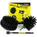 Grill Brush - Drill Brush Power Scrubber - Black Ultra-stiff BBQ Cleaning Kit with Long Reach Extension - for Electric Smokers Gas Grills Charcoal Grills and Fireplace Grates - Safe No-Wire Design