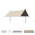 KTMGM Outdoor Canopy Portable Camping Rainproof Sunscreen Coated Awning Cloth Camping Pergola Picnic Thickened Canopy