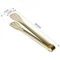 Sonbest Stainless Steel Kitchen Tong BBQ Grilling Tong Salad Bread Serving Clip Non-Stick Kitchen Barbecue Cooking Frying Tong Tools Gold