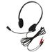 Califone 3065AV Lightweight On-Ear Stereo Headset with Gooseneck Microphone Dual 3.5mm Plugs Black Each