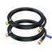 Coaxial Cable RG6 with a Right Angle 90Â° Connector 6 ft 2 Pack Coax Cable F-Type Triple Shielded Coax Cable 6 Feet (Black)