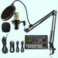 Podcasting Equipment Kit With Stand Condenser Microphone Pro Audio Mixer For PC Laptop Smartphone Gaming Recording Streaming Podcasting Studio Condenser Microphone For Video