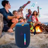 PRETXORVE Outdoor Portable Bluetooth Speaker with LED Light Long Standby Life Wireless Speaker HiFi Stereo Sound Speaker Water Proof Speaker with Deep Bass
