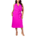 Refurbished Premier Amour Plus Sleeveless Midi Fit + Flare Dress - MAGENTA 22W