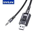 Unnlink Car 3.5mm Audio Cable HiFi Stereo Bluetooth 5.3 Audio Aux Adapter USB To 3.5mm Audio Aux Cable Jack Car Audio Splitter black