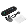 Mini Sun Visor Clip Bluetooth speakerphone Audio MP3 Music Receiver Car Kit Wireless Handsfree Speaker phone Adapter for phone Black