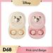 Disney D68 Sliding Cover Wireless Earphones Bluetooth 5.3 HIFI Stereo Sound Earbuds Long Endurance Noise Reduction Headphones Beige and Pink