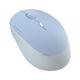 Wireless Bluetooth mouse with nano USB receiver Noiseless 2.4G wireless mouse Portable optical mouse (Rechargeable version blue)