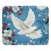 Square Mouse Pad Floral Dove Vintage Personalized Premium-Textured Custom Mouse Mat Washable Mousepad Non-Slip Rubber Base Computer Mouse Pads for Wireless Mouse