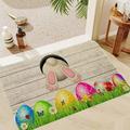 Easter Kitchen Rug and Mat Set of 2 Watercolor Floral Bunny Spring Easter Kitchen Decor Non-Slip Washable Floor Mat Spring Home Decor Kitchen Sink Front Rug(15.74x23.62 in) Easter Dress for Women