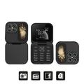 i17 Mini Dual SIM Card Fold Mobile Phone 2G Network Video Player Flashlight FM Radio Magic Voice Small Box Flip Cellphones