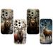 4 Pack Christmas Elk Shockproof Phone Case TPU Soft Shell Camera Protection Anti-Scratch for iPhone 15 Pro Cases