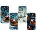 Designed for iPhone 15 Pro Max Case 4 Pack Santa Claus Riding Sleigh Shockproof Phone Cases TPU Soft Shell