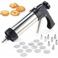 Appareil a Seringue Patisserie Inox Professionnelle Presse a Biscuit Pistolet Patisserie avec 13