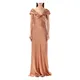 Alberta Ferretti, Dresses, female, Brown, S, Women's Clothing Dress Copper Ss24