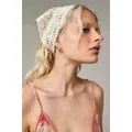 UO Open Stitch Headscarf - Cream at Urban Outfitters