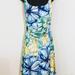 Nine West Dresses | Multi-Color Floral Spring Sleeveless Dress | Color: Blue/Green/Yellow | Size: 16