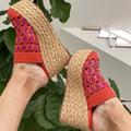 Free People Shoes | Free People Nwt Paloma Barcelo Wedge Platform Espadrille Clog Super Fun All Day! | Color: Orange/Purple | Size: Various