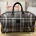 Burberry Bags | Burberrys Navy Checkered Boston Bag Large Travel Bag | Color: Blue/Red | Size: Os