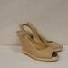 Lilly Pulitzer Shoes | Lilly Pulitzer Wedge Heel Open Toe Tan Leather Shoes ( Sz 7.5) | Color: Tan | Size: 7.5