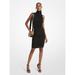 Michael Kors Dresses | Michael Kors Ruched Stretch Matte Jersey Turtleneck Dress Black M New | Color: Black | Size: M