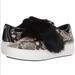 Michael Kors Shoes | Michael Kors Maven Sneakers Embossed Leather Fur | Color: Black/White | Size: Various