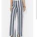 Ralph Lauren Pants & Jumpsuits | Lauren Ralph Lauren Wide Leg Blue Navy Off White Stripe Linen Classic Trousers | Color: Blue/White | Size: 8