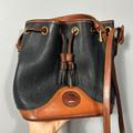 Dooney & Bourke Bags | Dooney & Bourke Leather Pebble Small Drawstring Bag Crossbody Vintage | Color: Blue/Brown | Size: Os