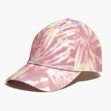 Madewell Accessories | Madewell Pink Tie Dye Print Canvas Baseball Cap Hat | Color: Pink/Yellow | Size: Os